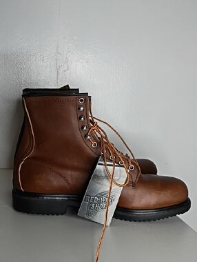 Red Wing Shoes Brown Leather Lace-Up Work Boots 11.5 D style 2233